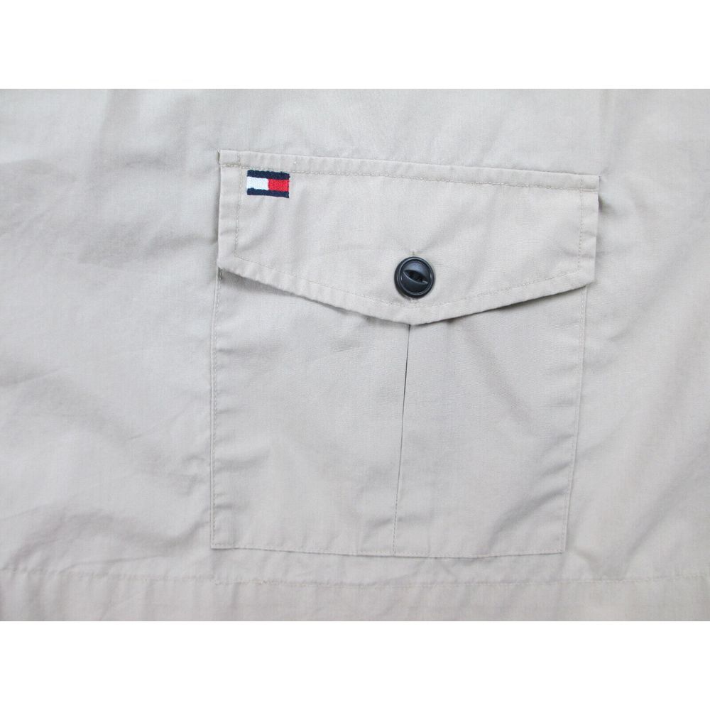 Tommy Hilfiger Shirt Mens 2XL XX‎ Brown Button Up Pockets Utility Flag Casual* - Picture 4 of 13